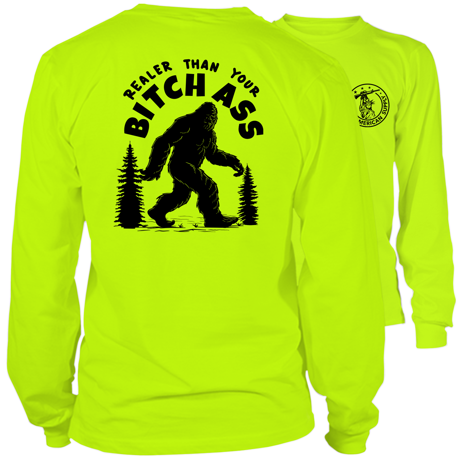 Realer Than You - Long Sleeve Safety Hi-Vis T-Shirt