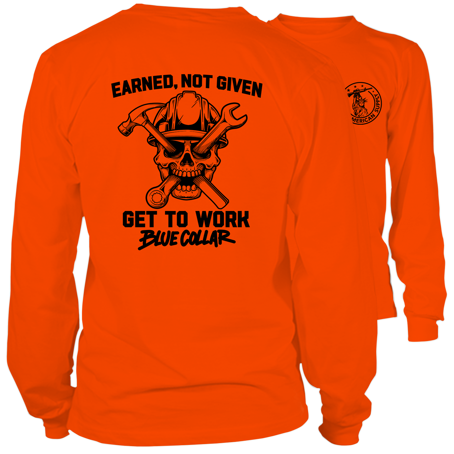 Earned Not Given - Long Sleeve Safety Hi-Vis T-Shirt
