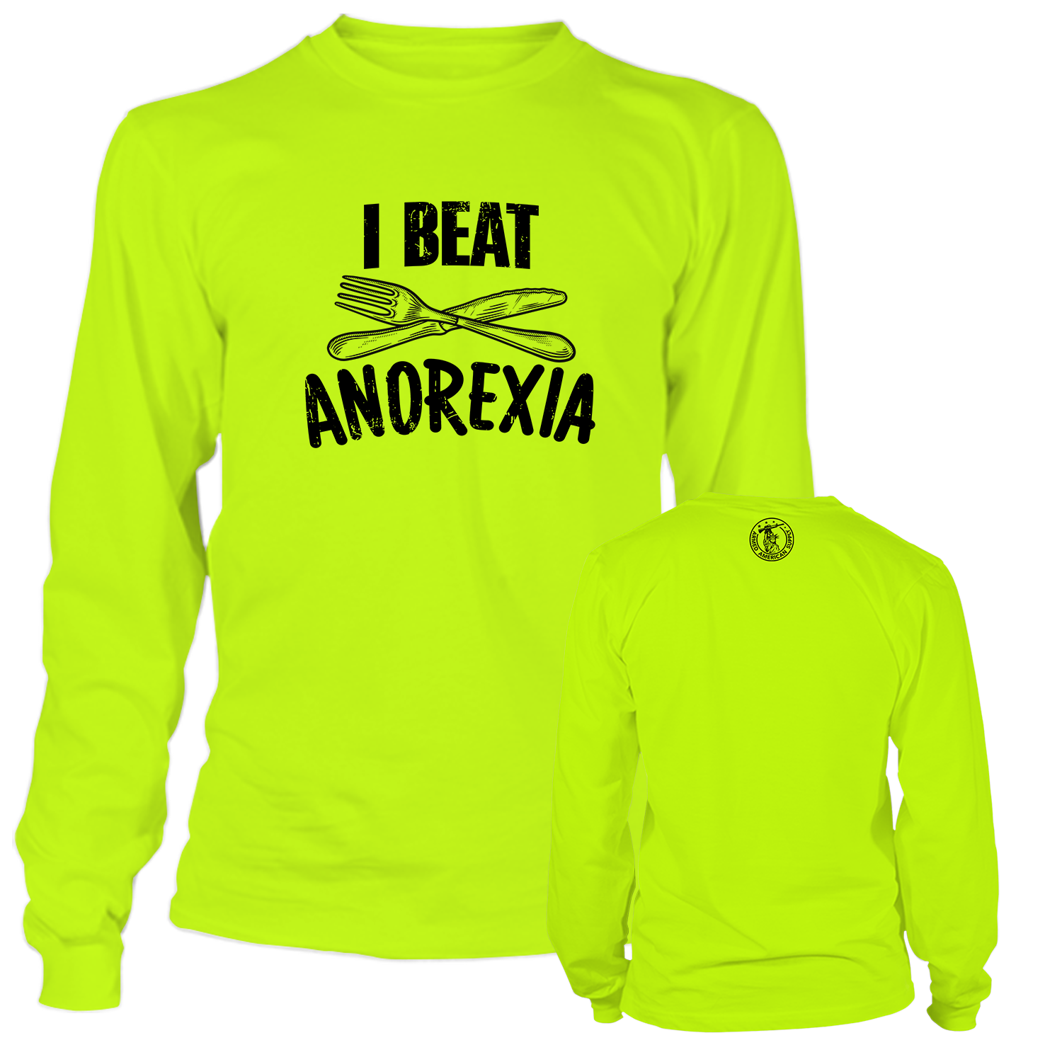 Beat Anorexia - Long Sleeve Safety Hi-Vis T-Shirt