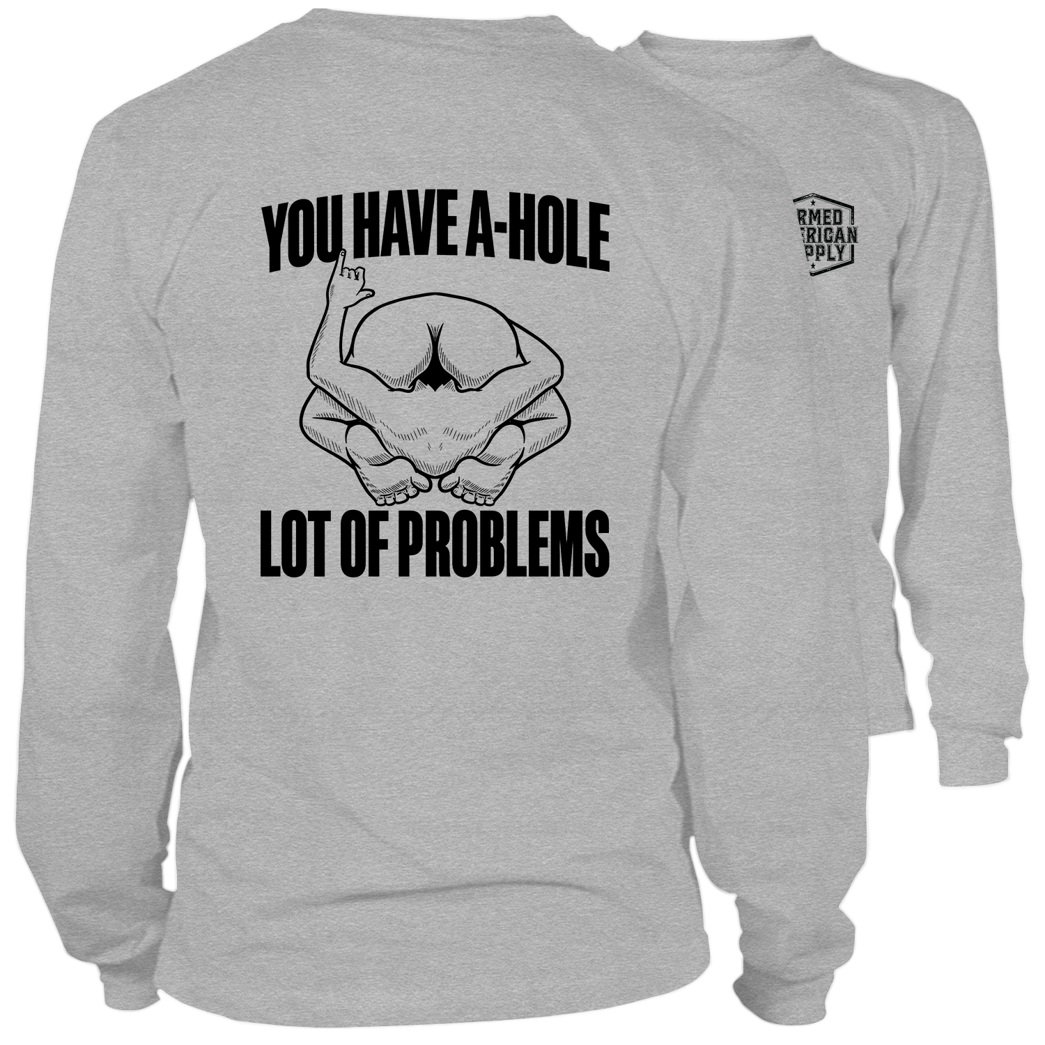 A-Hole - Long Sleeve Safety Hi-Vis T-Shirt