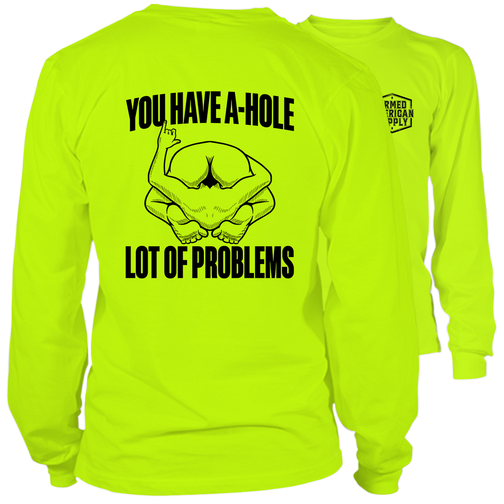 A-Hole - Long Sleeve Safety Hi-Vis T-Shirt