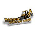Hangin' With My Hoes - Hard Hat Decal