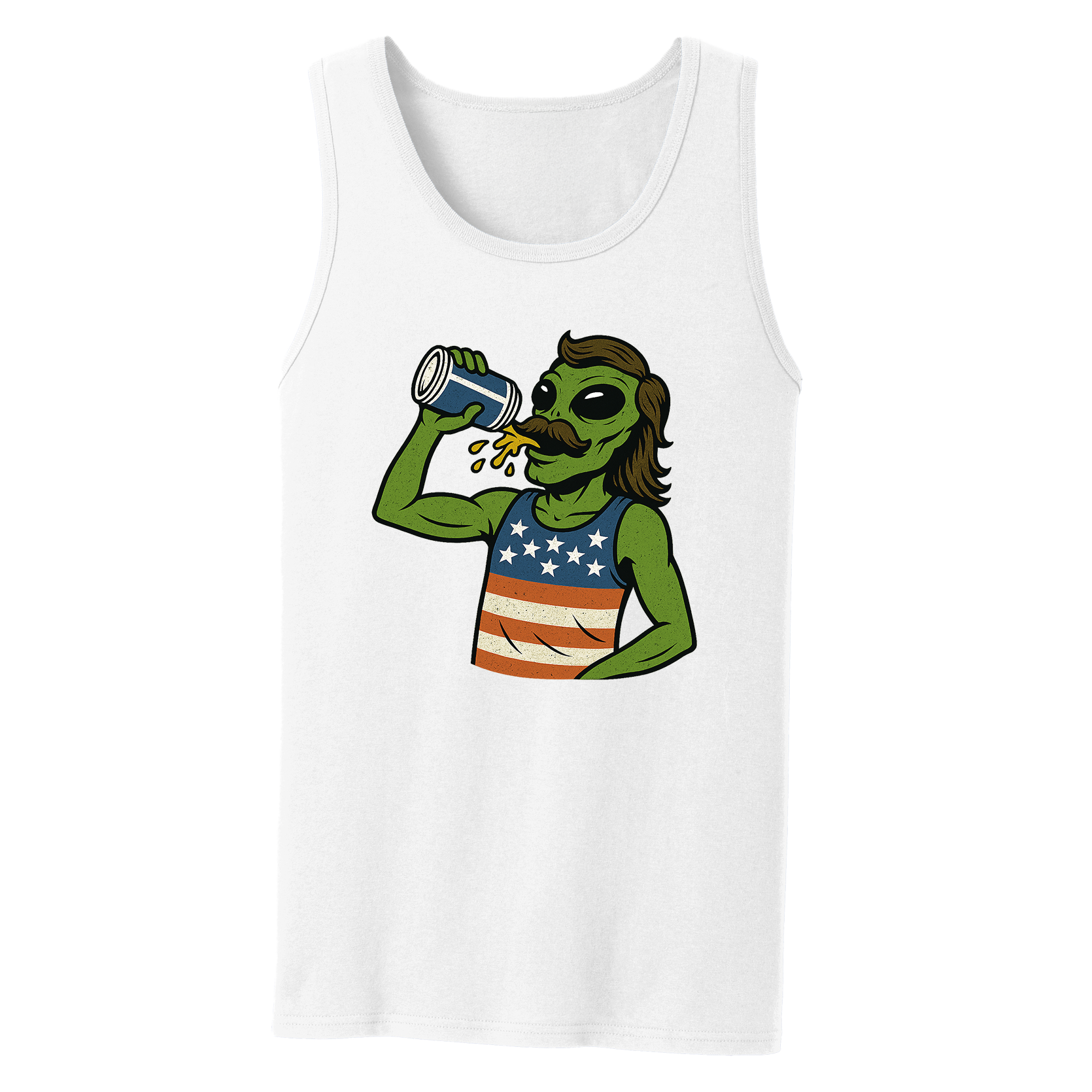 Drunk Alien - Full Color Summer Tank Top