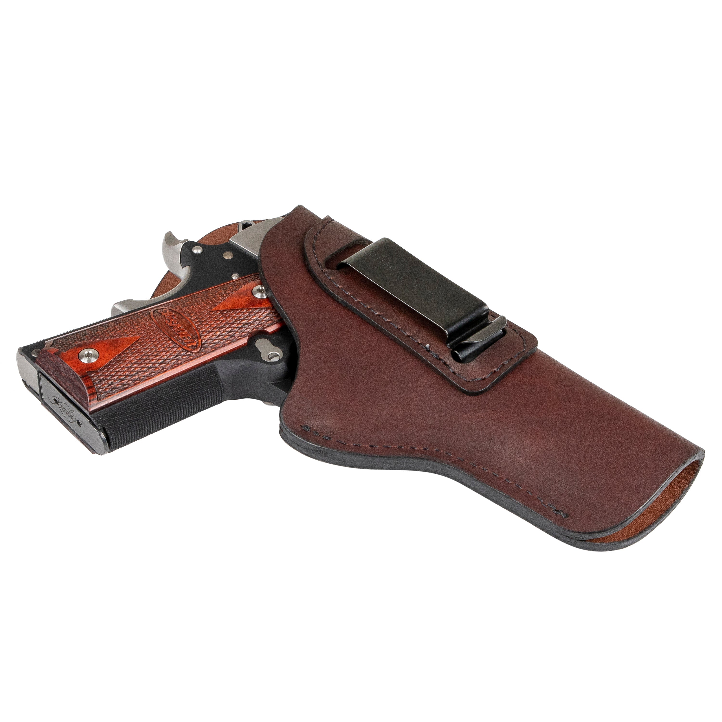 The Sweat Shield Defender Leather IWB Holster - Fits All 1911 Style Handguns - Lifetime Warranty - Made in USA