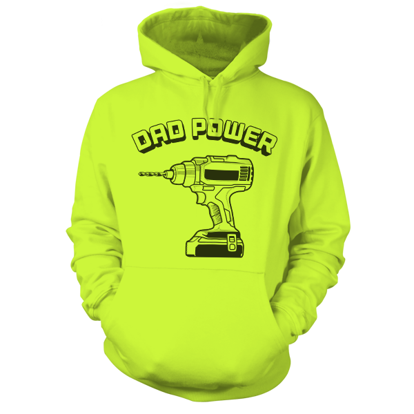 Dad Power - Safety Yellow Hoodie
