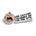 No Crying -  Hard Hat Decal