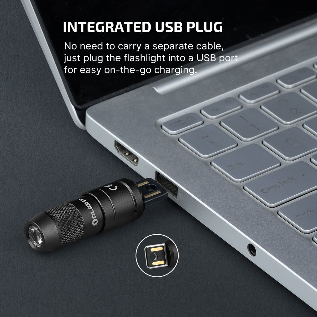 Olight iMini 2 Rechargeable Magnetic Mini Flashlight 50 Lumens EDC Keychain Light