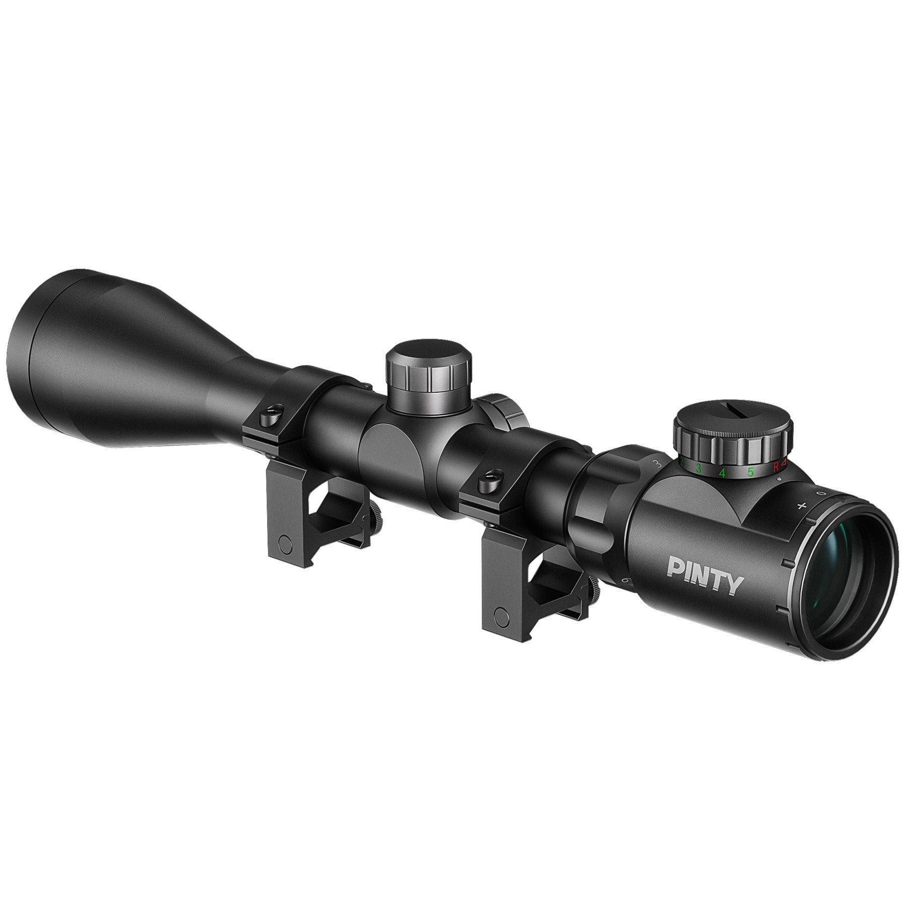 3-9x40 Rifle Scope, Red Green Illuminated Reticle Tactical Hunting Scope with Multicoated Lens & Scope Mount Rings