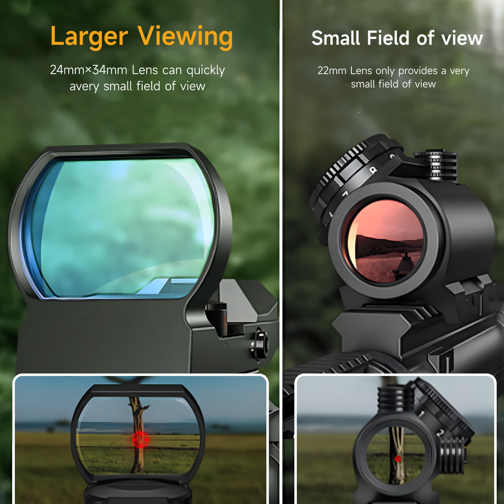 Pinty 4-in-1  Limited Edition Reticle Red/Green/Blue Dot Sight, 1X24X34 Reflex Sight with 21mm Rail