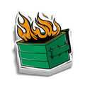 Dumpster Fire Hard Hat Decal