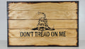 "Don't Tread on Me" Hidden Gun Storage sign  Charred Finish