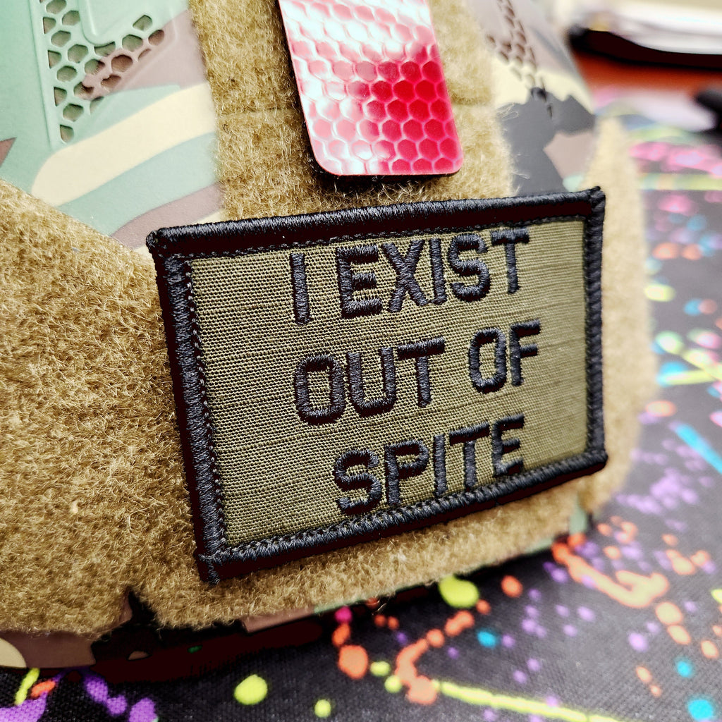 As Seen on Socials - I Exist Out of Spite - 2x3 Patch - Multiple Variants