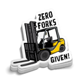 Zero Forks Given - Hard Hat Decal