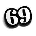 69 Hard Hat Decal