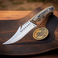 Gator Back Tracker Bowie with Notched Spine Blade and Laminated Wood Handle
