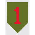 U.S. Army Decal - 2.75" x 4" - Big Red One