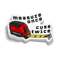 Cuss Twice -  Hard Hat Decal