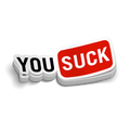 You Suck - Hard Hat Decal