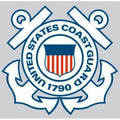 U.S. Coast Guard Decal - 4" Round - "USCG" Emblem