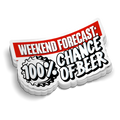 Weekend Forecast - Hard Hat Decal