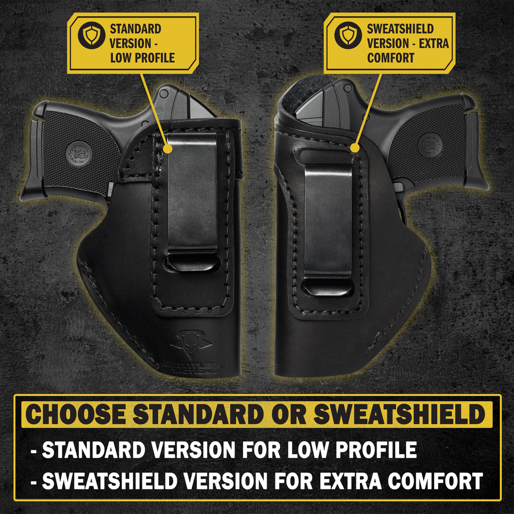 The Defender Leather IWB Holster - Fits Ruger LCP, LCP2, Sig P238, P290, S&W Bodyguard .380 and Most .380's - Lifetime Warranty - Made in USA