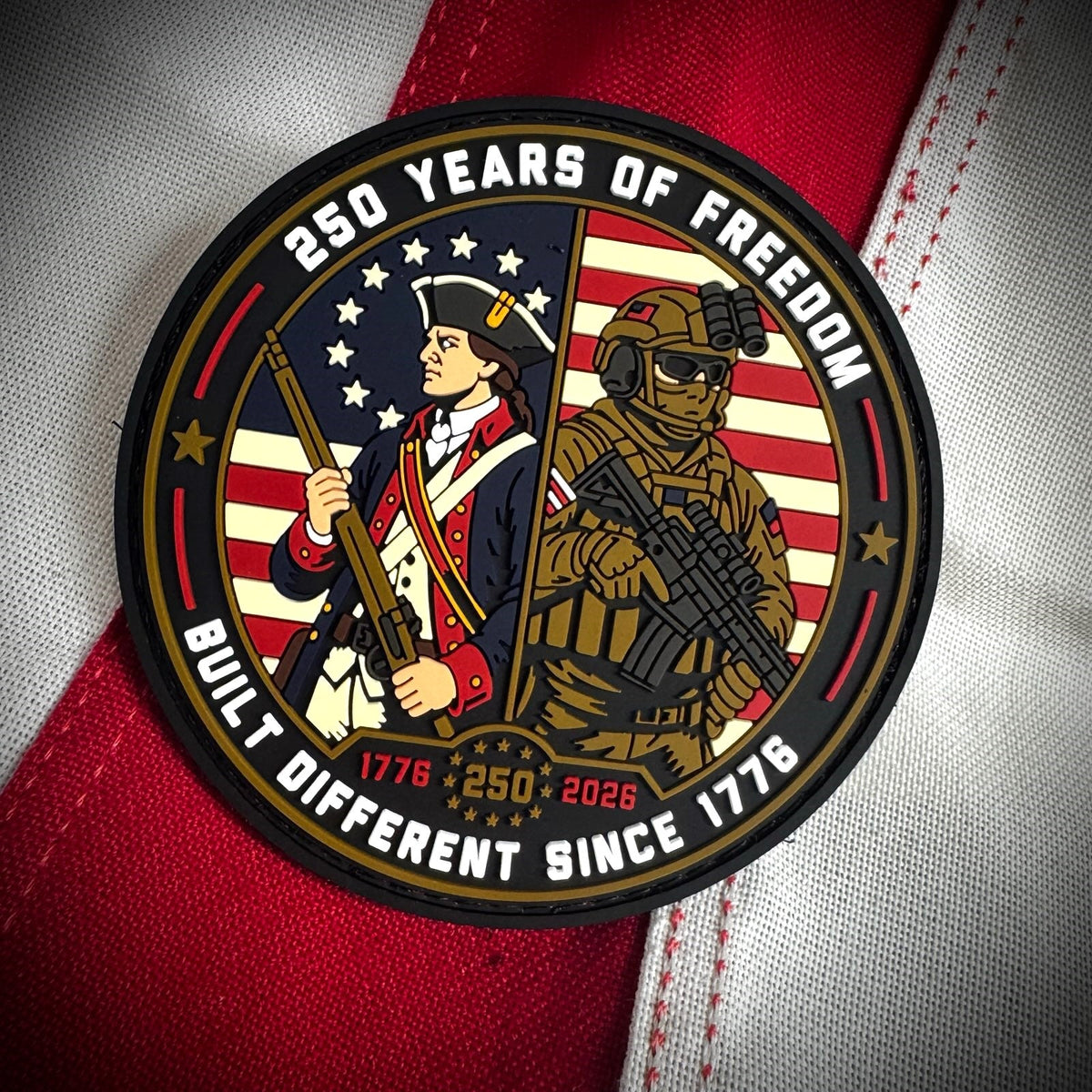 250 Years of Freedom  - Built Different Since 1776 -  3.5" PVC Patch