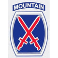 U.S. Army Decal - 4" - 10th Mountain Division