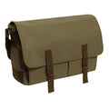 Deluxe Vintage Canvas Messenger Bag - Olive Drab