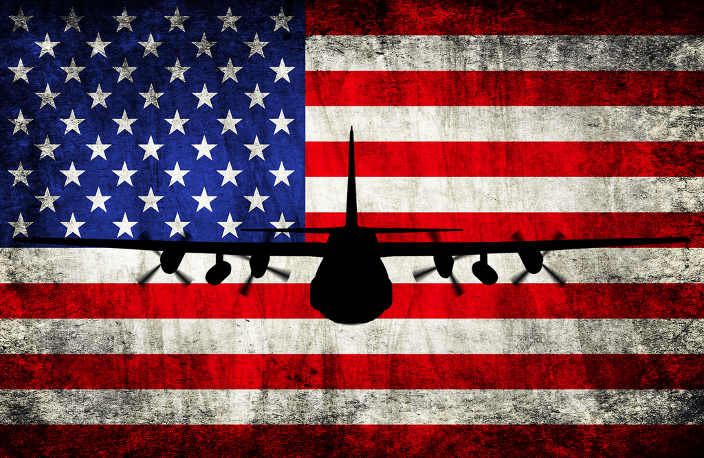 C-130H Hercules - American Flag Decal