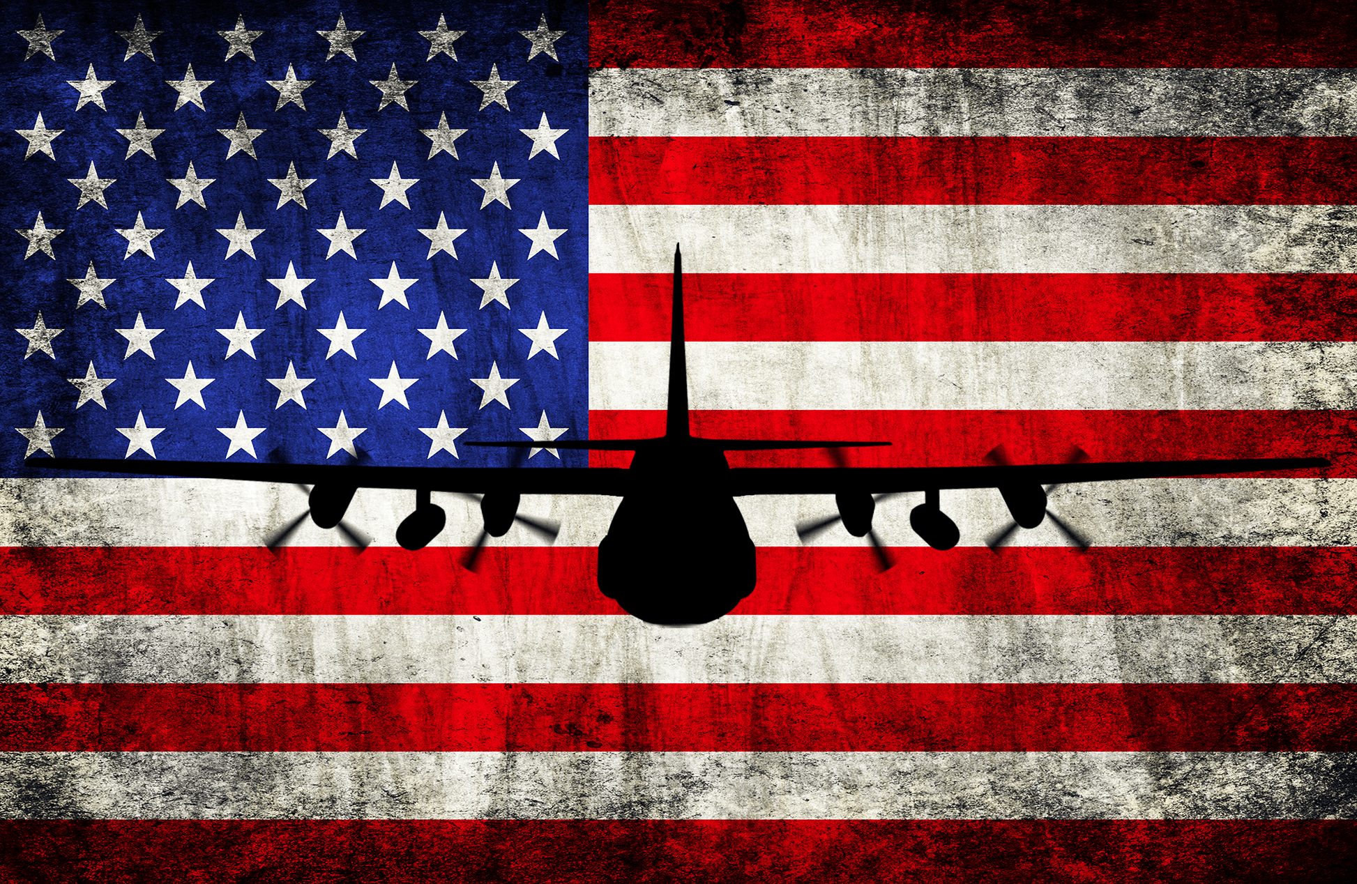 C-130H Hercules - American Flag Decal