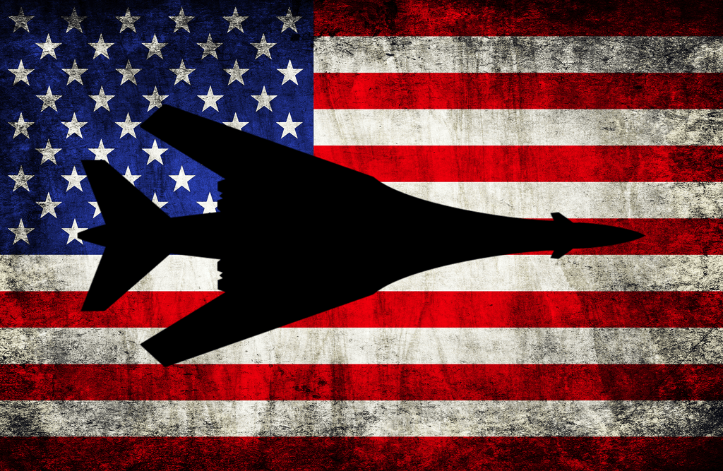 B-1B Lancer - American Flag Decal
