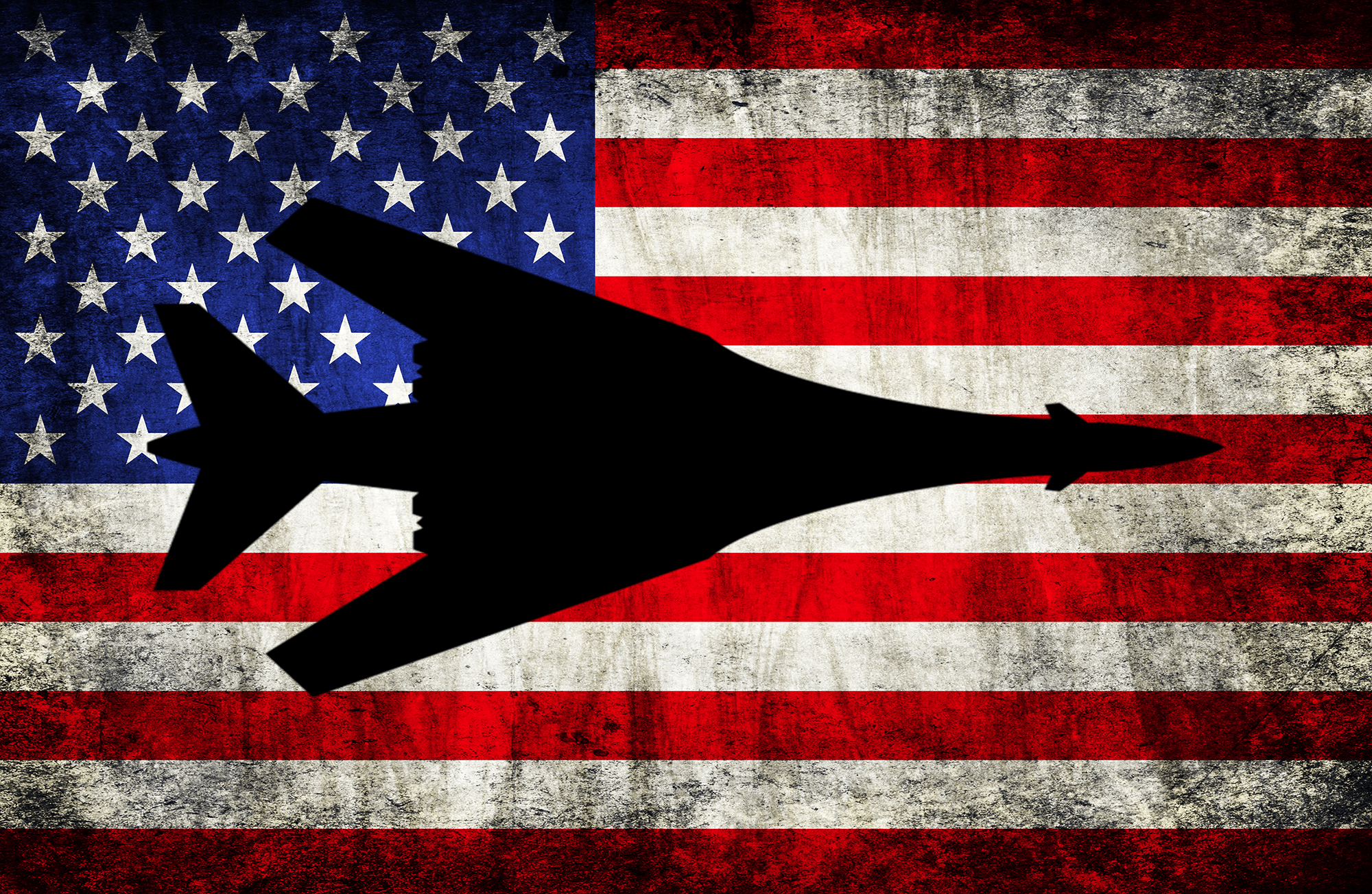 B-1B Lancer - American Flag Decal