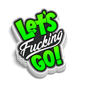 Let's F'in Go! - Hard Hat Decal
