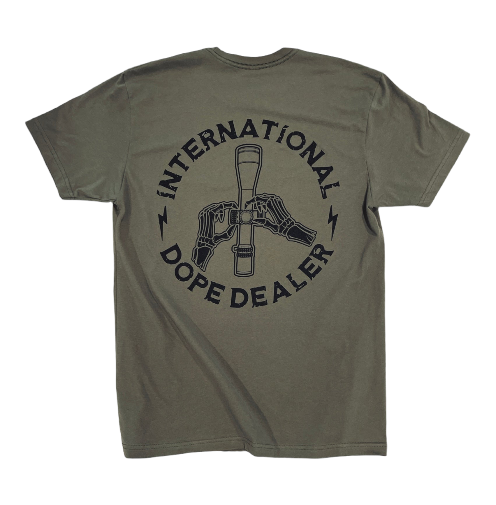 "DOPE DEALER" TEE (BLACK / MIL GREEN)