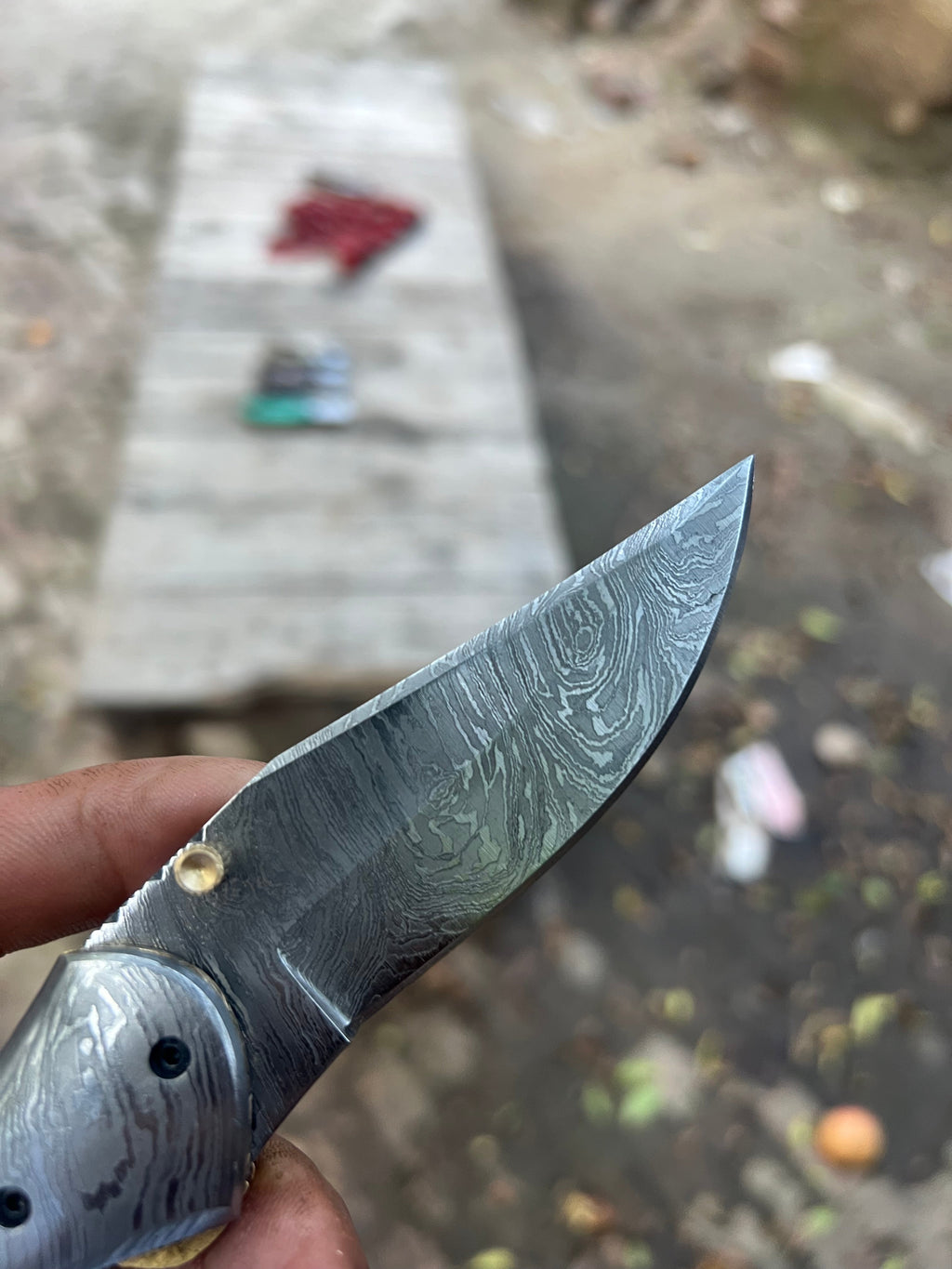 Rosewood Trail Folder Knife 6" Handmade Rosewood Handle EDC Folder