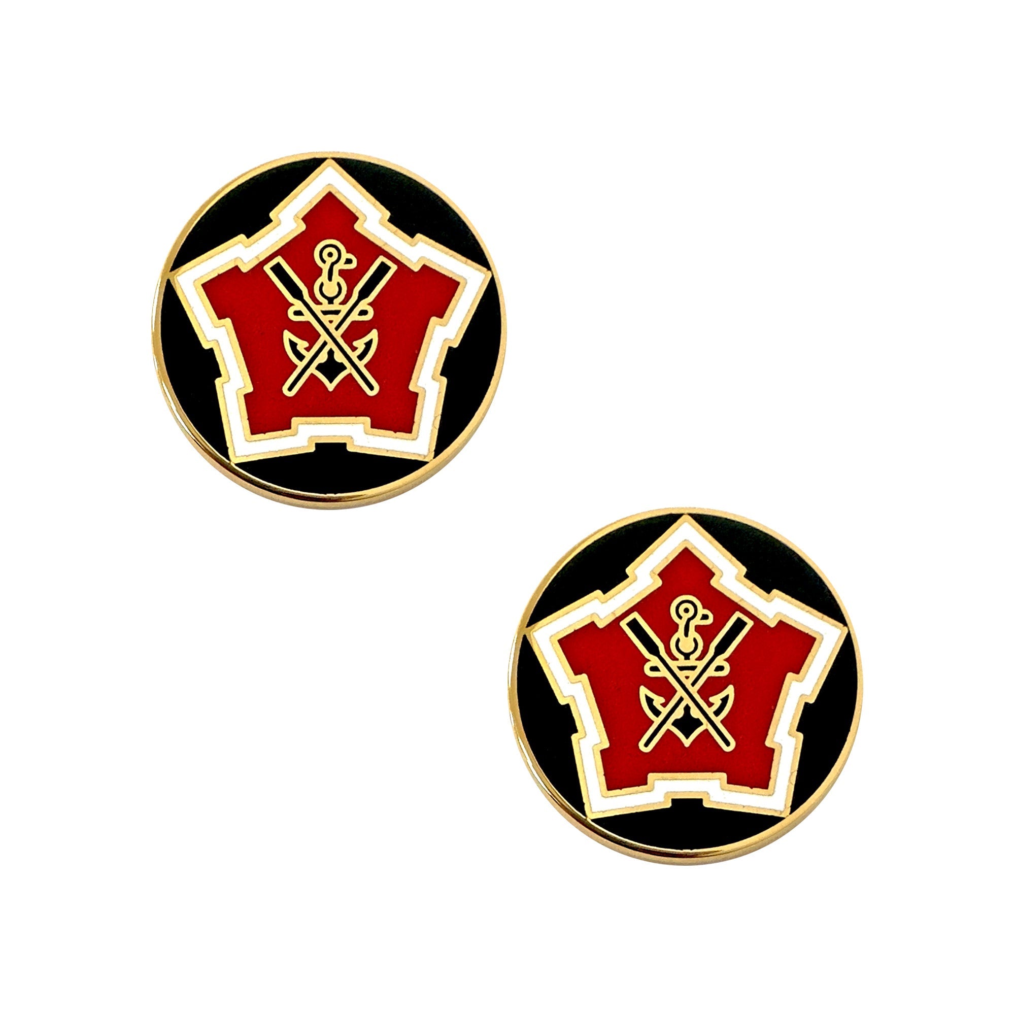 U.S. Army 2nd Engineer Battalion crest (pair)