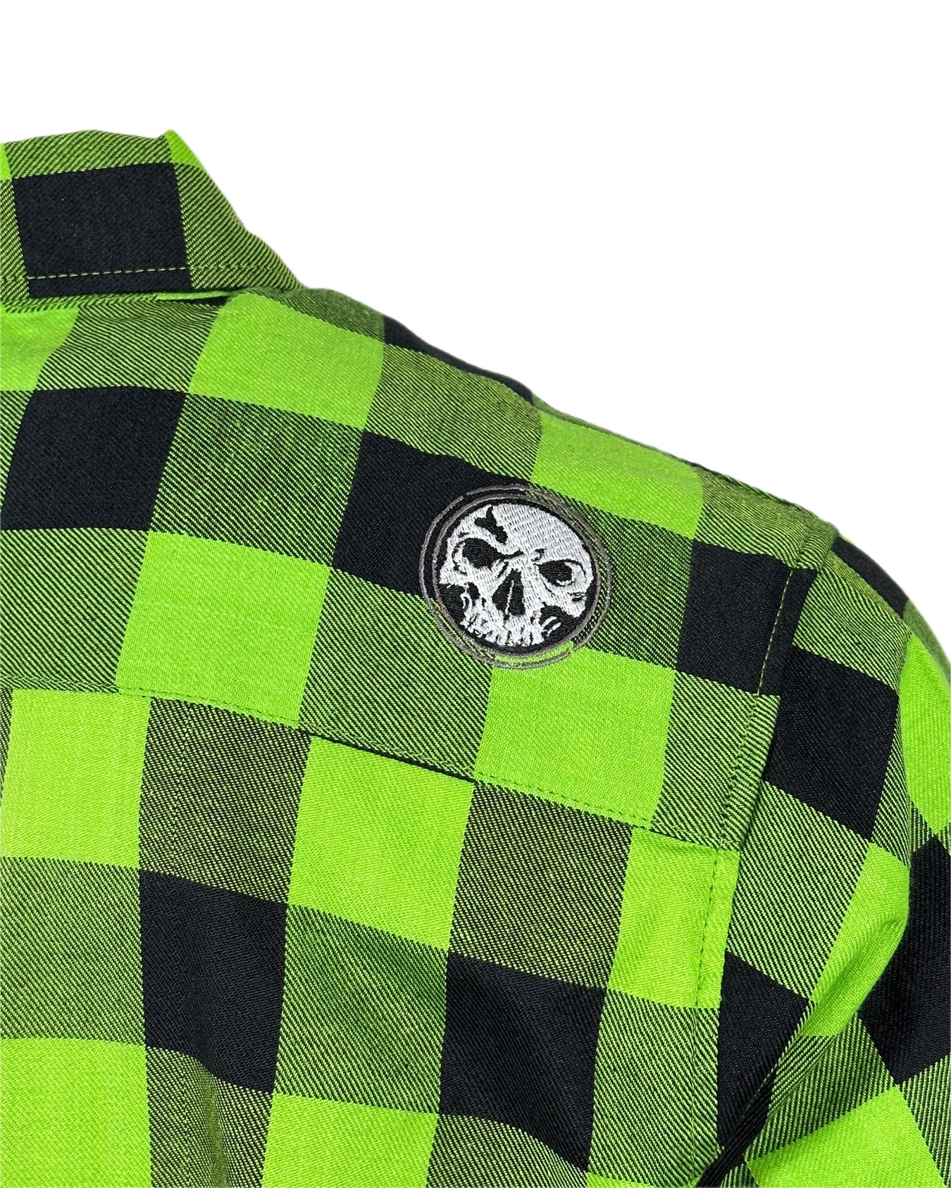 The "Incredible H" Green & Black Flannel (Hidden Snap Collars)