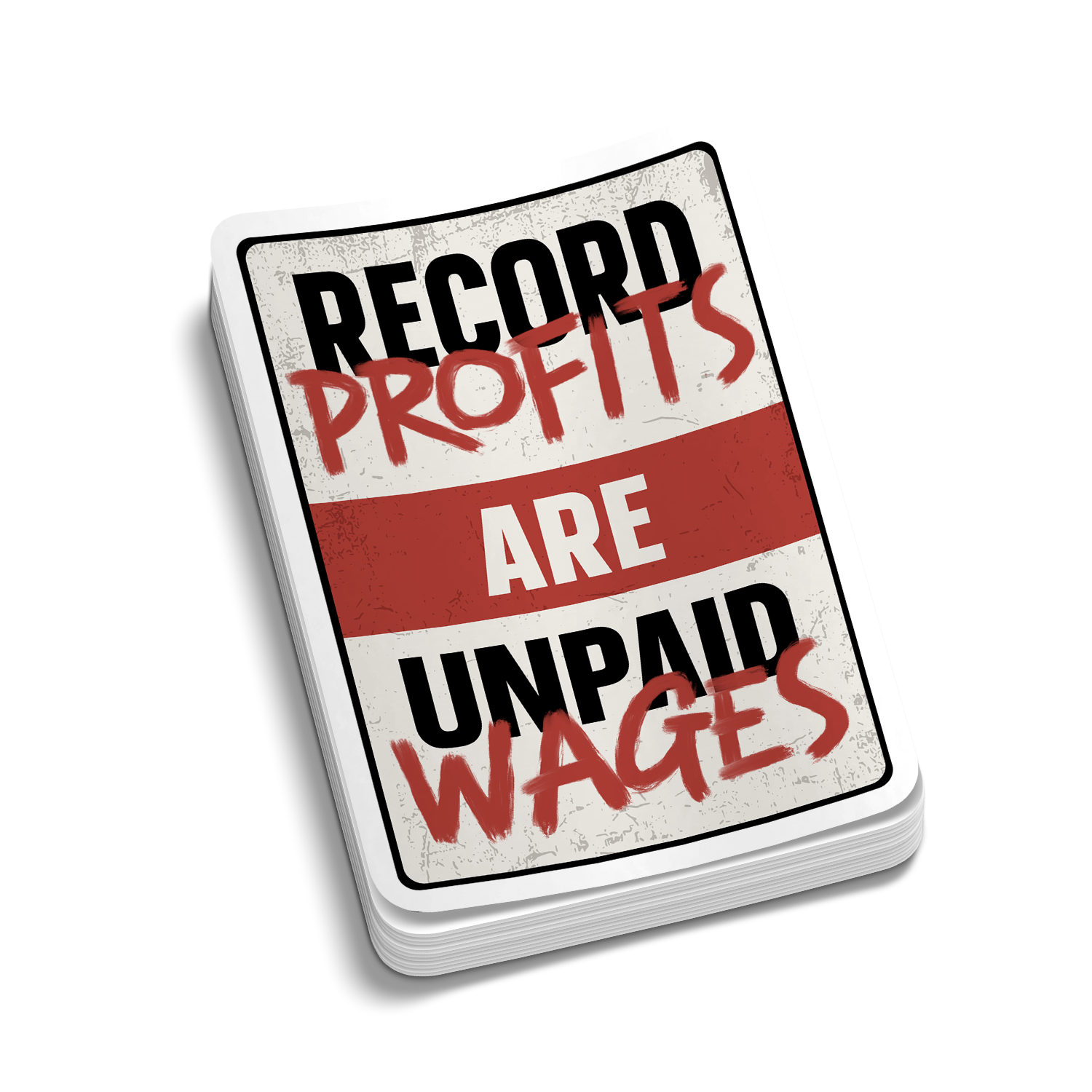Unpaid Wages Hard Hat Decal