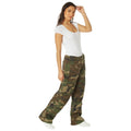 Women's Woodland Camo Paratrooper Fatigue Pants – Vintage Military-Inspired Cargo Pants