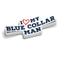 I Love My Blue Collar Man Sticker