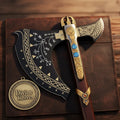 Satin Finish Bearded Hatchet with Rosewood Handle