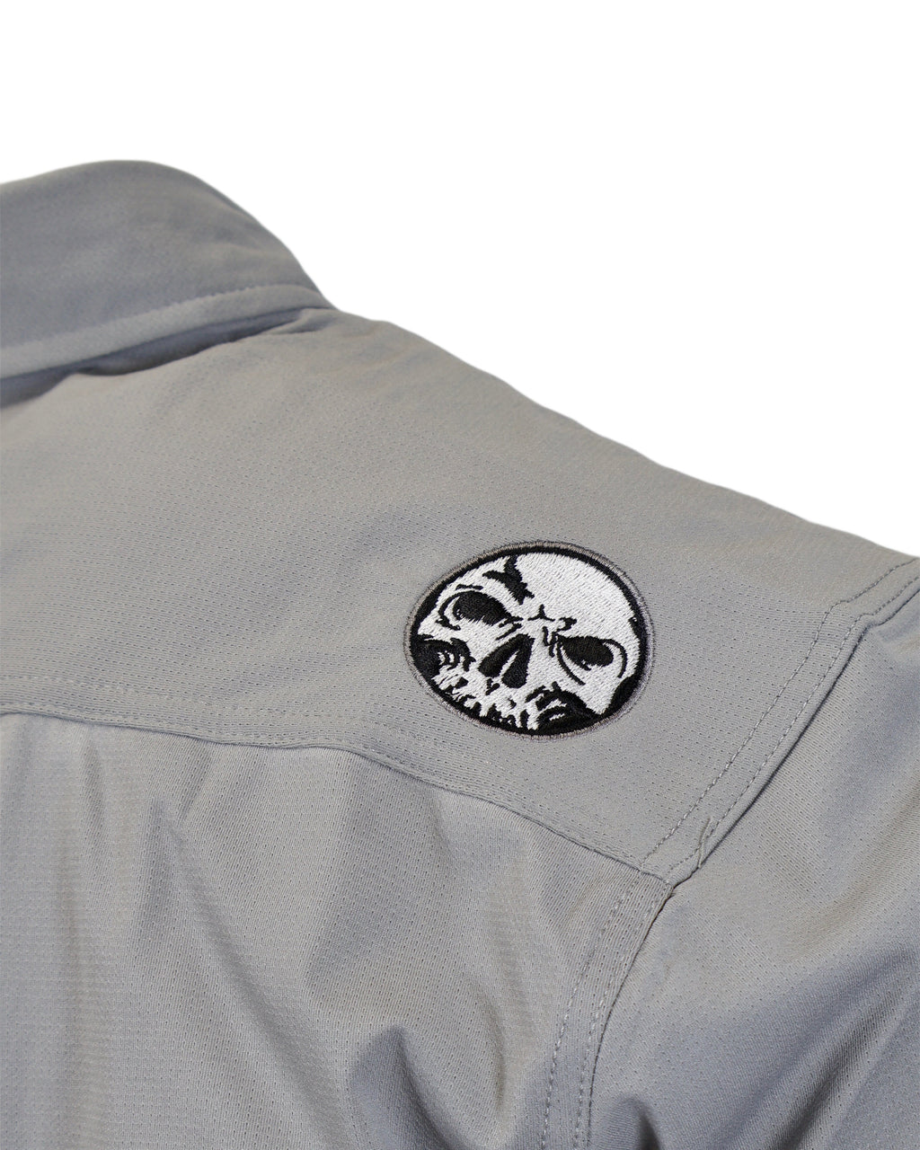 NEW! Micro-Perforated, Stretch Embroidered Button-Up