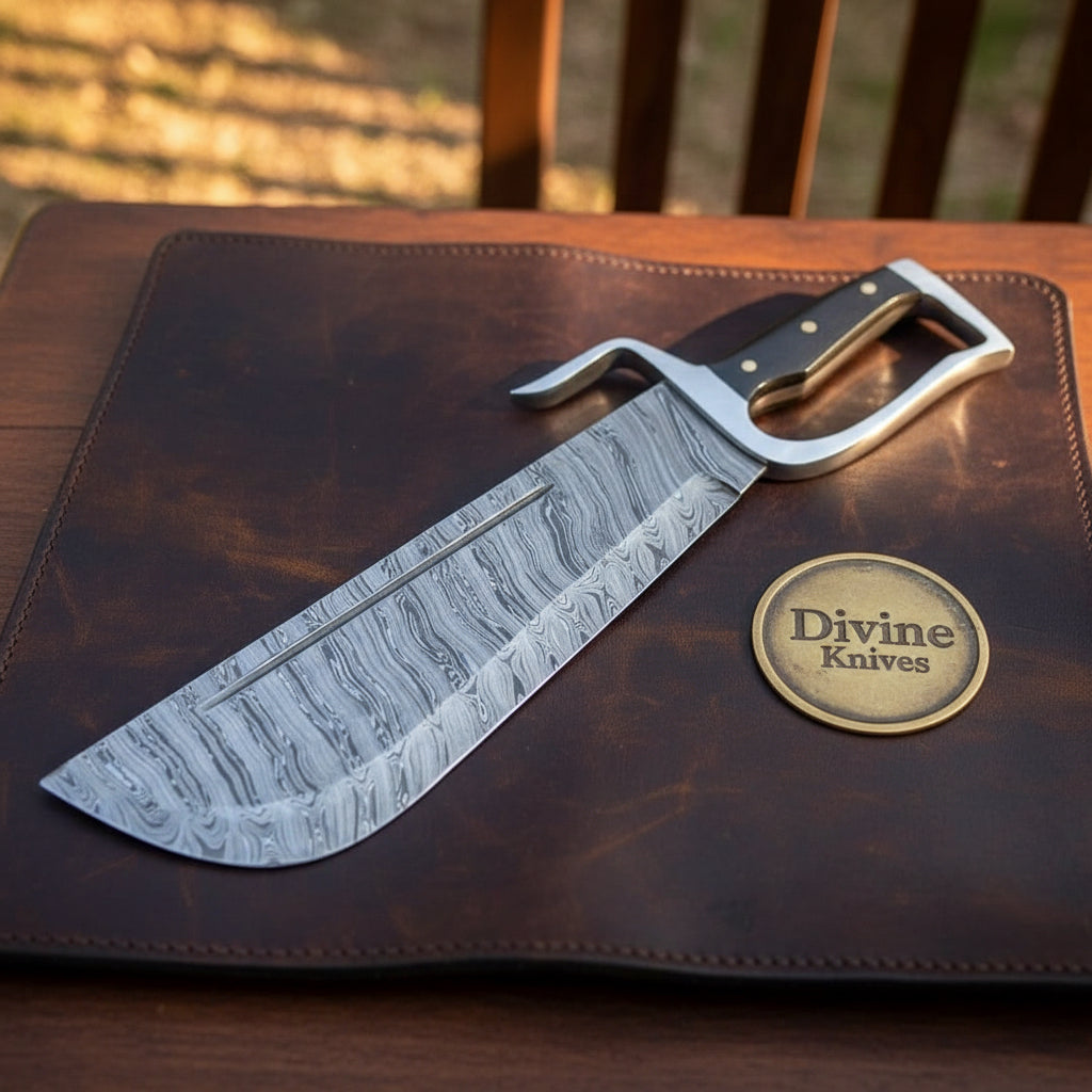 Wing Chun Butterfly Swords with Wood Grain Damascus Blades