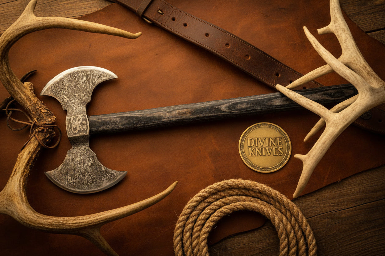 Double Sided Battle Axe for Medieval Collector Display