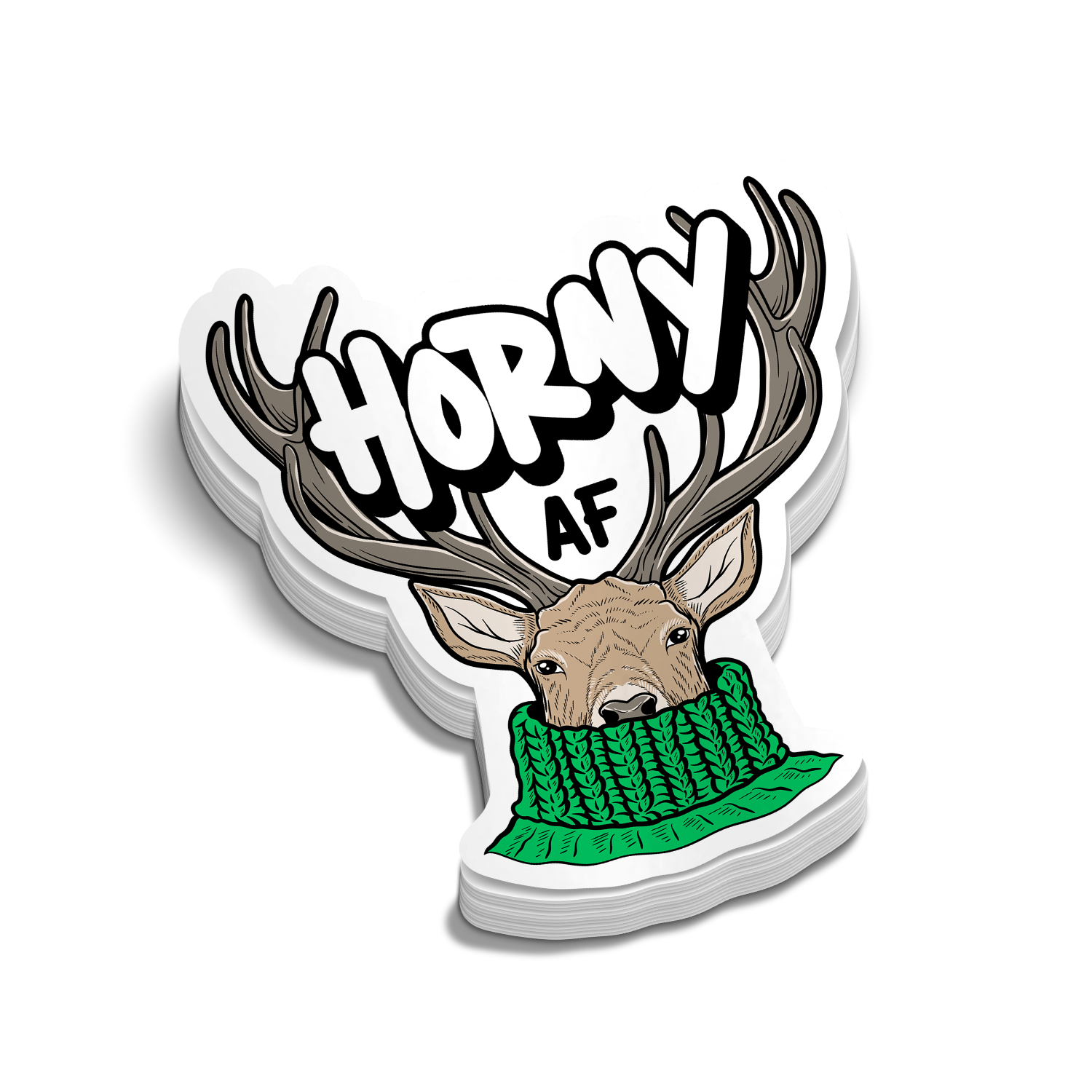 Horny AF - Hard Hat Decal