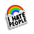 I Hate People - Hard Hat Decal