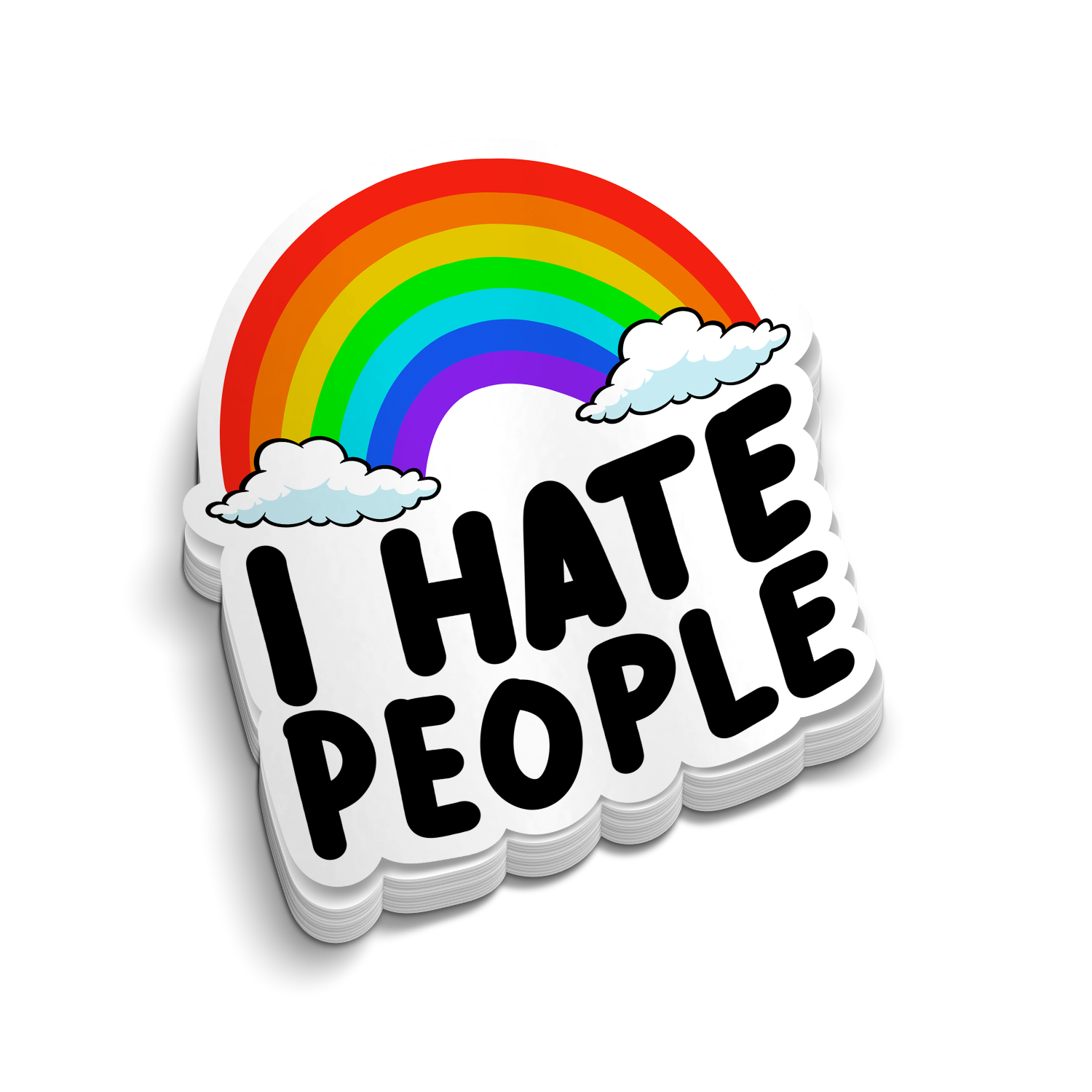 I Hate People - Hard Hat Decal