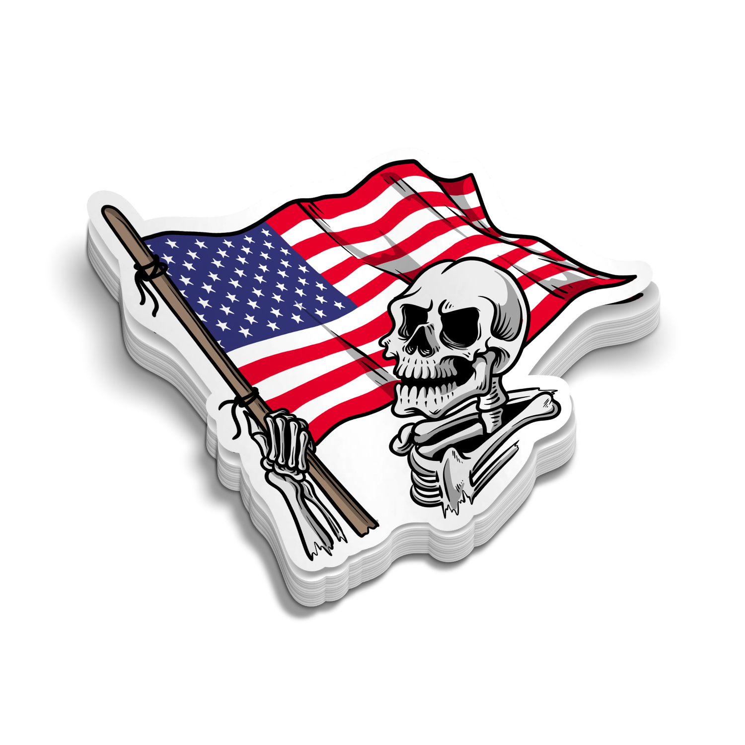 American Skeleton - Hard Hat Decal