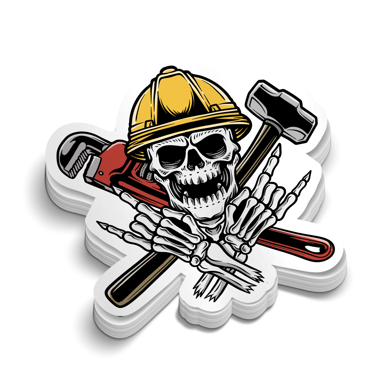 Construction Skeleton - Hard Hat Decal