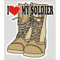 U.S. Army Decal - 4" x 4.75" - I Heart My Soldier
